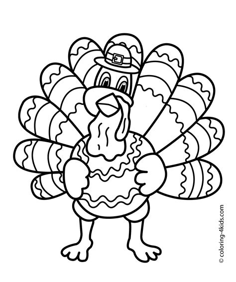 thanksgiving day turkey coloring pages  kids printable
