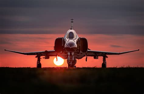 aircraft   phantom ii sunset military aircraft wallpapers hd