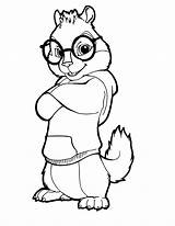 Alvin Chipmunks Coloring Pages Simon Drawing Imprimer Colorier Colouring Animated Theodore Print Noir Kids Movie Cartoon Ligne Color Gold Popular sketch template