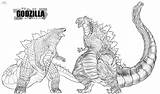 Shin Mechagodzilla Ausmalbilder Gozilla Ghidorah 2000 Malvorlagen Greift König sketch template