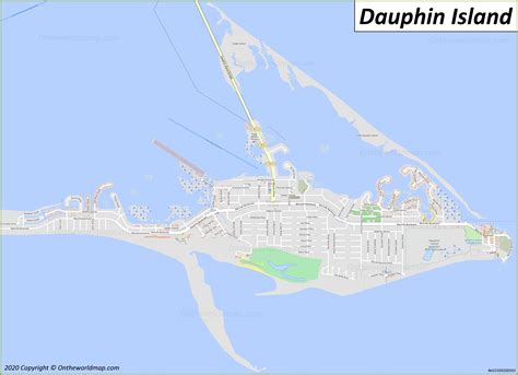 dauphin island map alabama  discover dauphin island