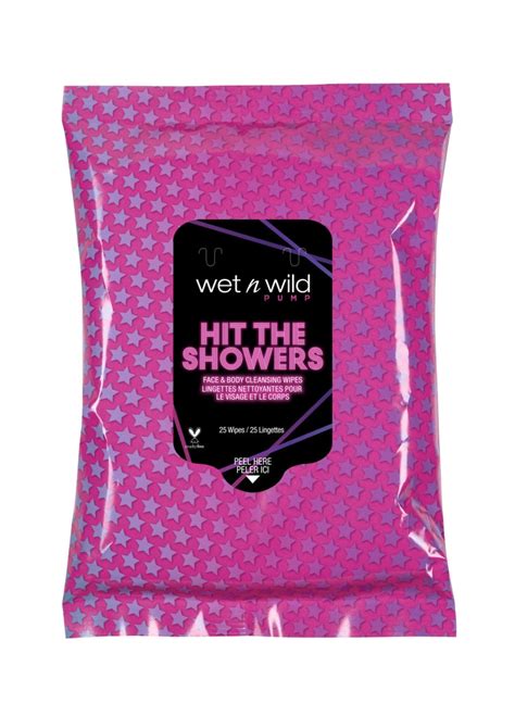hit the showers face and body cleansing wipes wet n wild active