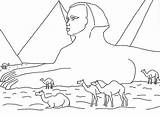 Sphinx Pyramid sketch template