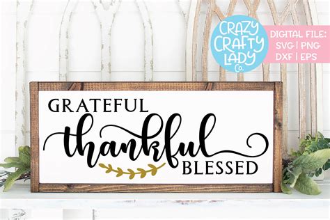 grateful thankful blessed christian svg dxf eps png cut file