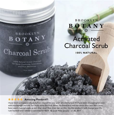 activated charcoal scrub  oz  deep cleansing exfoliation