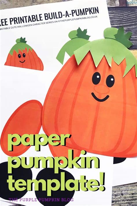 build  pumpkin  printable halloween paper craft  kids