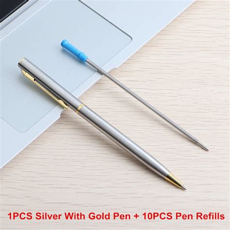 2 11 20 Pcs New Arrival Core Metal Ballpoint Pens Rotating Metal Old