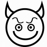 Emoji Devil Smiley Evil Icon Pages Emoticon Coloring Imp Outline Frown Angry Icons Template sketch template