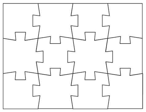 blank jigsaw puzzle templates    jigsaw puzzle