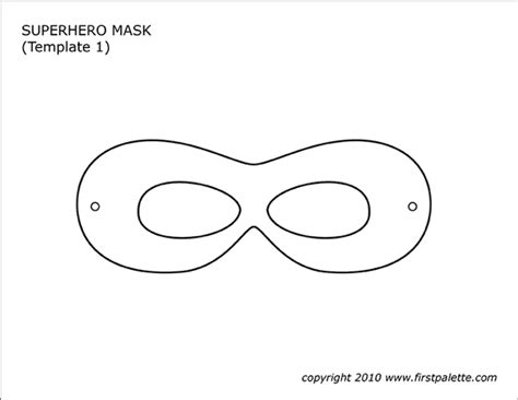 superhero mask templates  printable templates coloring pages