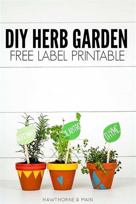 diy herb garden   label printable diy herb garden herb