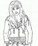Coloring Hannah Montana Pages Printable Popular sketch template