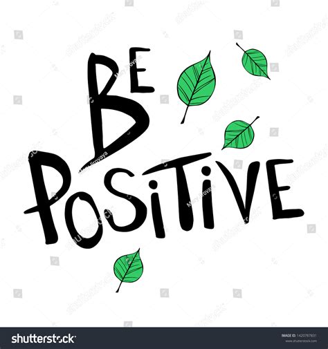 positive cartoon hand drawn quote stock vector royalty   shutterstock