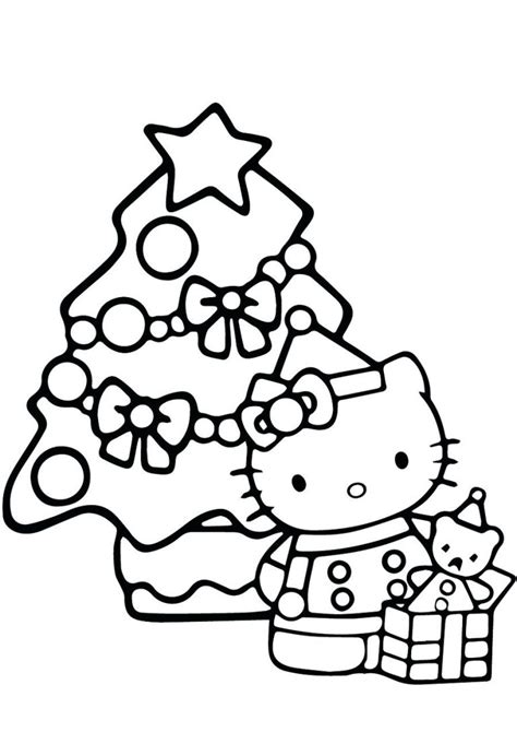 kitty christmas coloring pages  coloring pages  kids