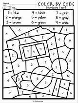 Color Math Kindergarten Worksheet Code Worksheets Numbers Grade Madebyteachers Number School Back Preschool Addition 1st Tumblr Choose Board sketch template
