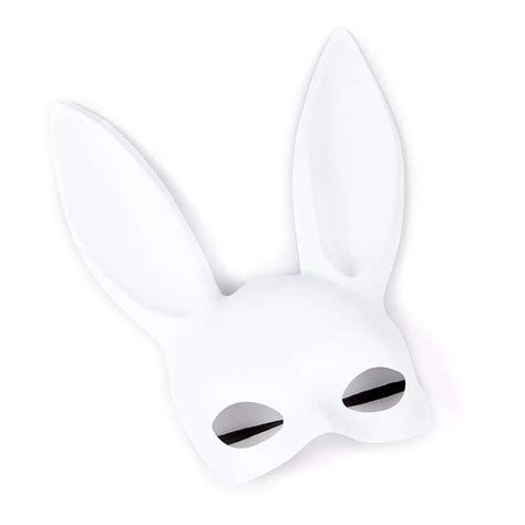 plastic white bunny mask hgab studios