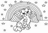 Ausmalbilder Wings Gattino Colorare Chaton Katzen Puppy Malvorlagen Katze Cool2bkids Ausmalen Drucken Bambini Ciel Arc Wonder sketch template