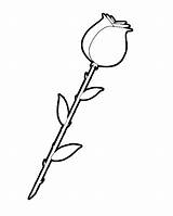Coloring Pages Rose Printable Stem Flower Long Color Stems Clipart Drawing Flowers Valentines Book Roses Sheets Print Open Click Printables sketch template