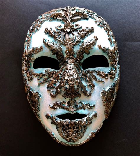 tarnished copper venetian carnival full face mask  maskupmasks  etsy full face mask