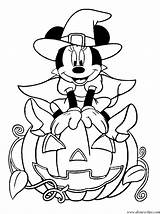 Halloween Coloring Pages Disney Kids Printable Disneyclips Fall Sheets Mouse Mickey sketch template