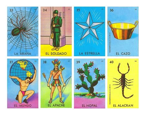 Lotería Mexicana Imprimible 100 Cartas 4x4 Baraja 54