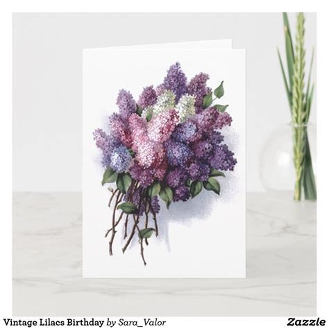 vintage lilacs birthday card happy birthday cards birthday greeting