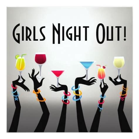 Girls Night Out Cocktail Party Invitation Cocktail Party