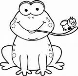 Frog Togue Eating Wecoloringpage Ingrahamrobotics sketch template