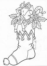 Stocking Christmas Colouring Coloring Stockings Pages Adult Crafts Choose Board Embroidery sketch template