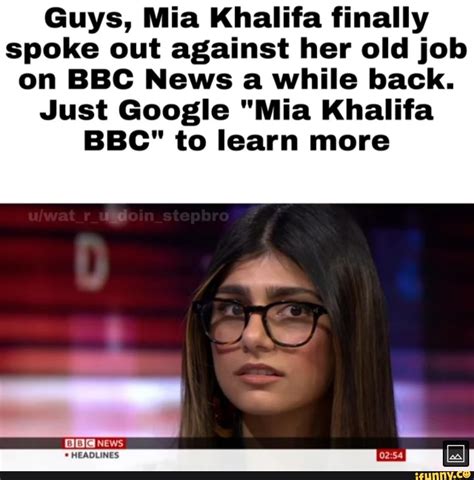 Guys Mia Khalifa Finally Spoke Out Against Her Old Job On Bbc News A
