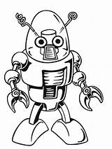 Coloring Robot Sheets Robots Pages Popular sketch template