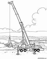 Crane Coloring Pages Construction Printable Truck Site Ball Wrecking Tower Hoisting Drawing Trucks Colouring Vehicles Color Cranes Drawings Vehicle Cartoon sketch template