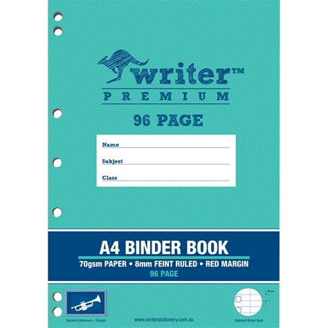 znpeb writer premium binder book  mm ruled margin  pg