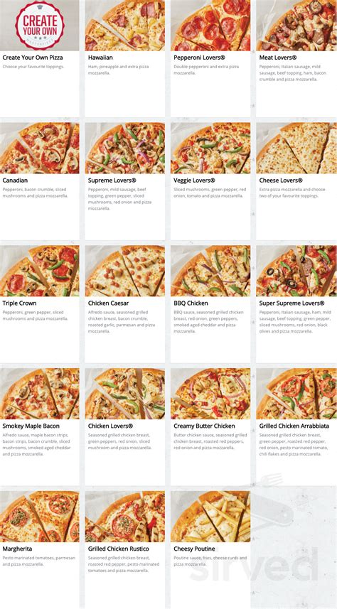 printable pizza hut menu