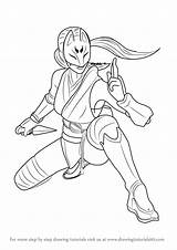 Tekken Draw Kunimitsu Drawing Step Drawingtutorials101 sketch template