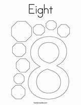 Coloring Eight Number Print Ll Twistynoodle Tracing sketch template