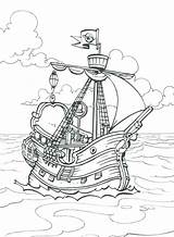 Ship Pirate Coloring Pages Sunken Kids Printable Color Getcolorings Sailing Hook Captain Drawing Getdrawings Bucky Colorings Pirates sketch template