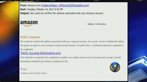 Scam Alert Confirm Your Account Emails Look Like – Wsoc Tv
