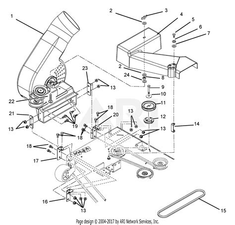 gravely     deck grass bagger cz parts diagram  blower assembly