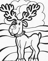 Christmas Coloring Pages Reindeer Disney sketch template