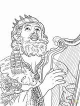 Harp Davi Bible Tocando Koning Entitlementtrap Rei Harpa Supercoloring Rey Samuel Speelt Biblia Honthorst Gerard sketch template