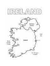 Ireland Map Coloring Color Maps Country Pages Surnames Ws sketch template