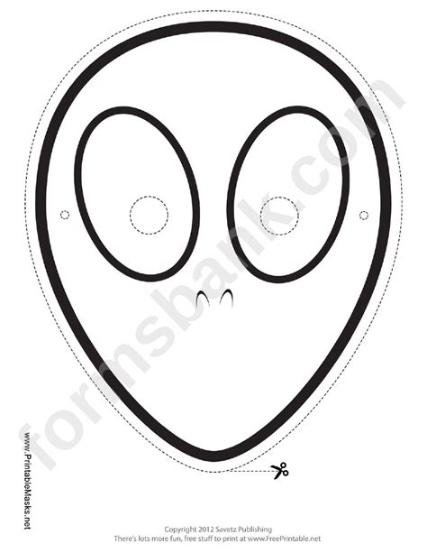 alien outline mask template printable