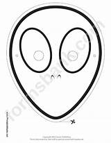 Alien Mask Template Outline Printable Advertisement sketch template