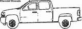 Coloring Pages Chevrolet Pickup Silverado Chevy Template sketch template