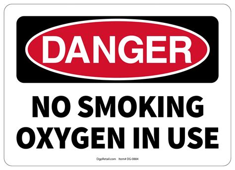 smoking oxygen   sign printable