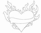 Fire Coloring Hearts Heart Pages Wings Flames Drawing Getcolorings Printable Flame Color Getdrawings sketch template