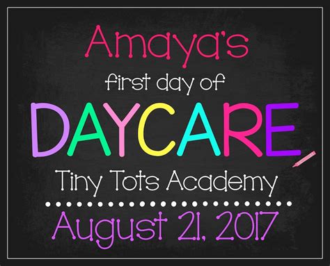 day  daycare sign  day  preschool   etsy