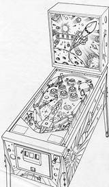 Pinball Machine Drawing Layout Coloring Pen Artwork Template Sketch Pages Behance sketch template