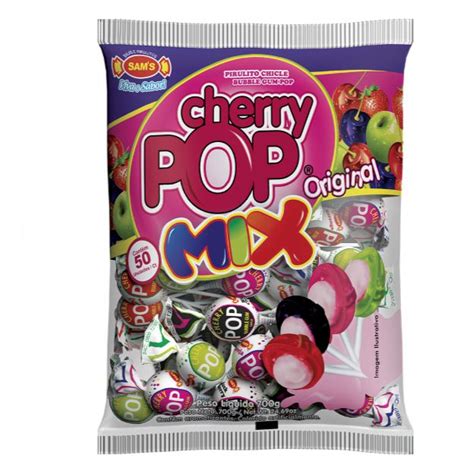 Pirulito Cherry Pop Mix 700g Sam S